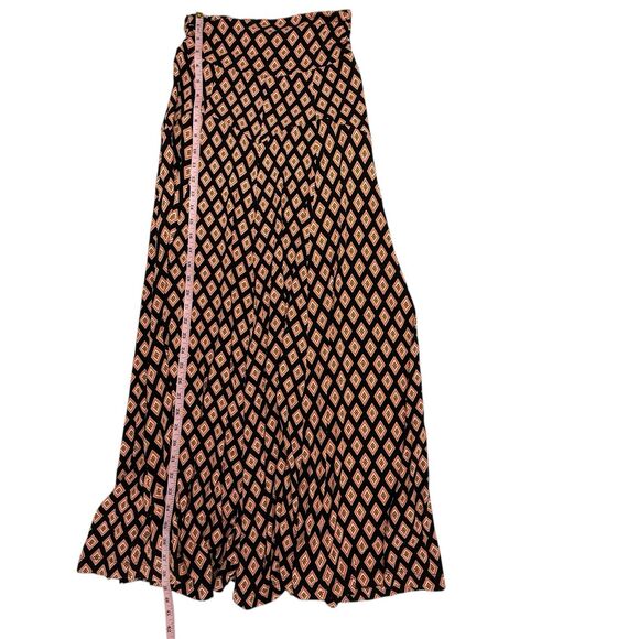 Maeve Anthropologie Madiana Knit Maxi Skirt Women Size XS Black Orange Diamond - Picture 11 of 11